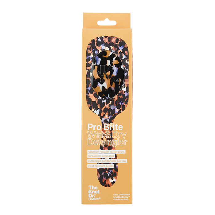 The Knot Dr. for Conair Pro Brite Detangling Leopard Print Hairbrush image number 4