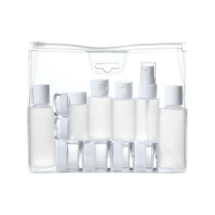 Juego De 4 Botellas De Viaje De Silicona 100 Ml Con Etiquetas – TSA, Para Champú, Protector Solar, Lociones (Marrón)