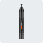 Recortador de nariz/orejas a pila de litio con cabezal de acabado y cabezal de afeitado