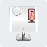 Espejo de maquillaje con luz para redes sociales